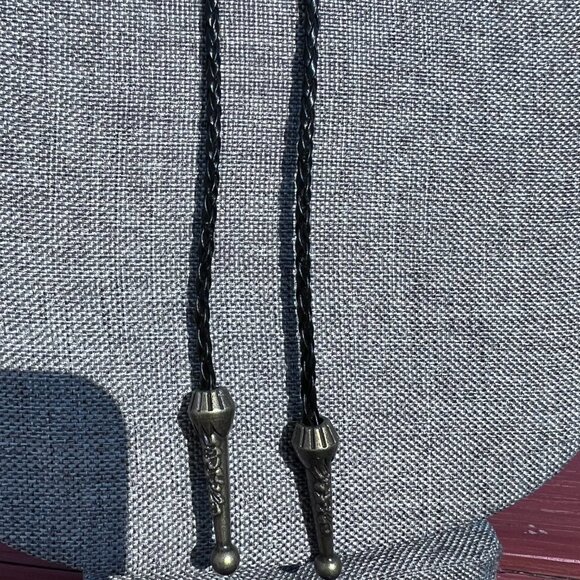 Cow Bolo Tie  Southwest Americana Cute Brassy Holstein with Hearts Retro - Picture 3 of 6